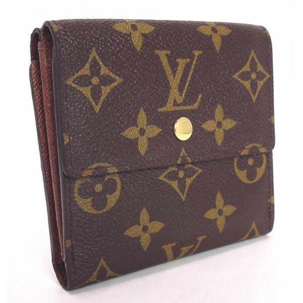 Louis Vuitton Monogram Double Snap Wallet Portefeuille Elise Double Sided LV